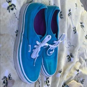 Teal Vans size 7